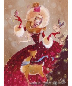 Affiche Nathalie POLFLIET Songe d'une nuit de Noël 30x40cm