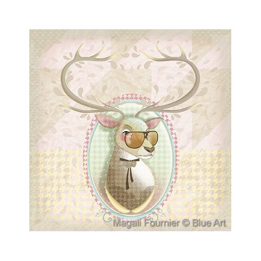 Affiche Magali FOURNIER Deer Jr 50x50cm