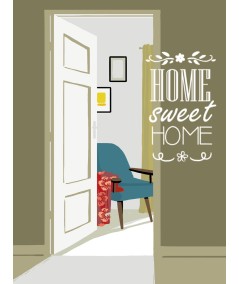Affiche Claire DELVAUX Home sweet home 50x70cm