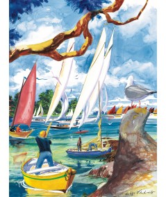Affiche Gildas FLAHAULT Semaine du Golfe 2003 60x80cm