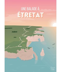 Affiche Breizh Loulou Étretat