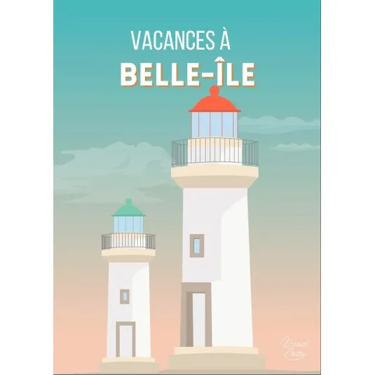 Affiche Breizh Loulou Vacances à Belle Ile