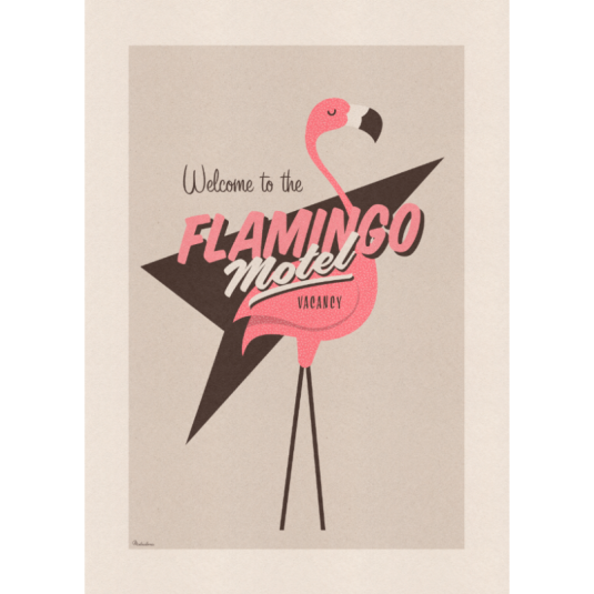 Affiche MISTERATOMIC Flamingo motel