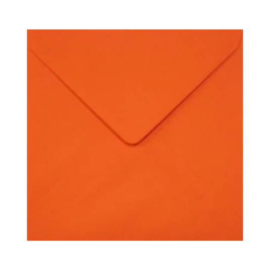 Enveloppes orange sanguine 15.5x15.5 cm