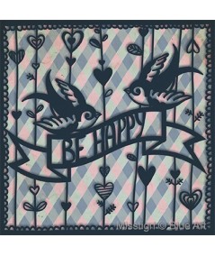 Carte Florence WEISER Be happy 14x14cm