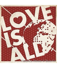 Carte Florence WEISER Love is all 14x14cm