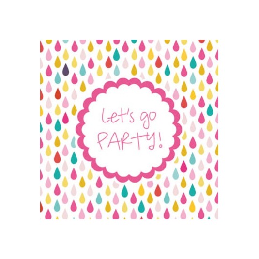 Carte Origami LILIDOLL Let's go party ! 14x14cm