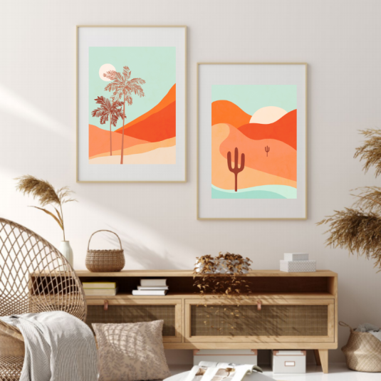 Affiche Dominique Vari Cactus Desert