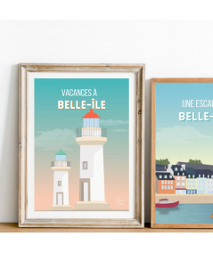 Affiche Breizh Loulou Vacances à Belle Ile