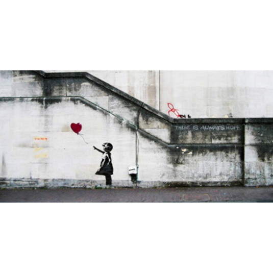 Affiche Street Art Petite fille Ballon