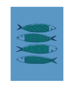 Affiche Zoe Wodarz Blue fish
