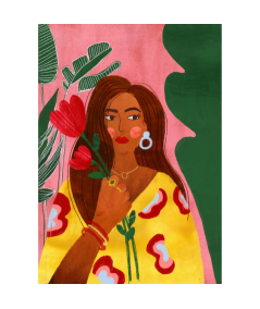 Affiche Gigi Rosado Lady with tulips