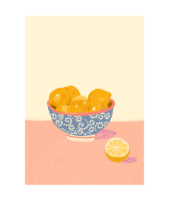 Affiche Gigi Rosado Lemon in blue bowl