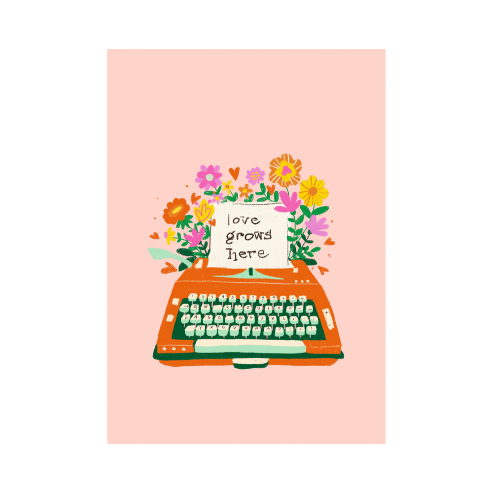 Affiche Gigi Rosado Love typewritter