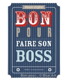 Carte "BON POUR" Faire son boss 12x17cm