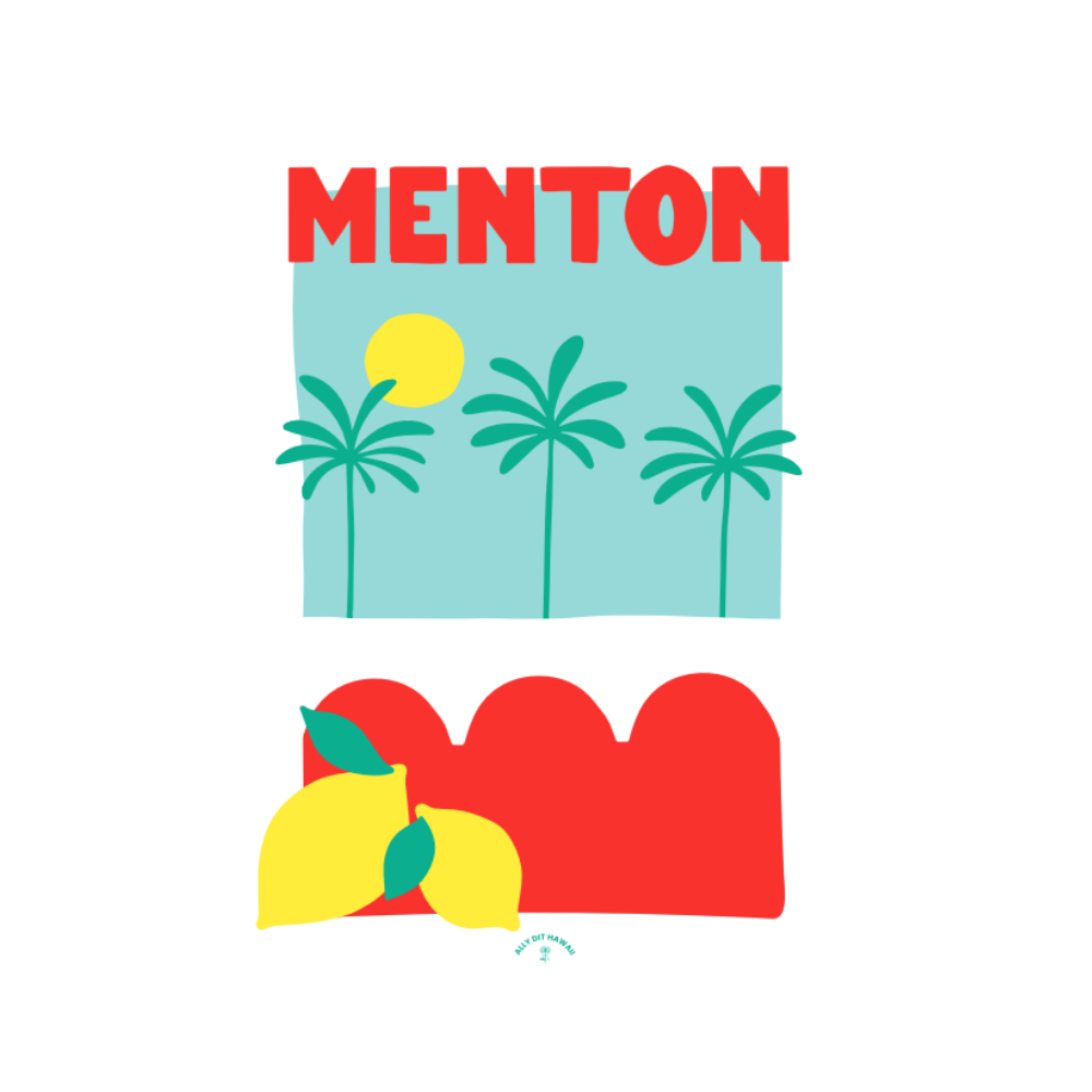 Affiche Ally Dit Hawaii Menton