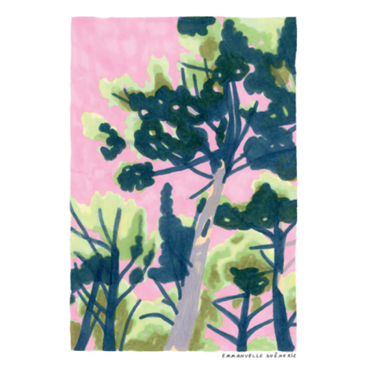 Affiche Emmanuelle Guênerie Rose pins