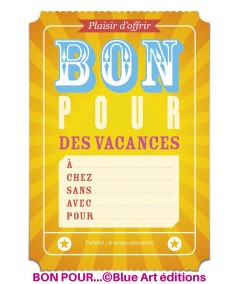 Carte "BON POUR" Des vacances 12x17cm