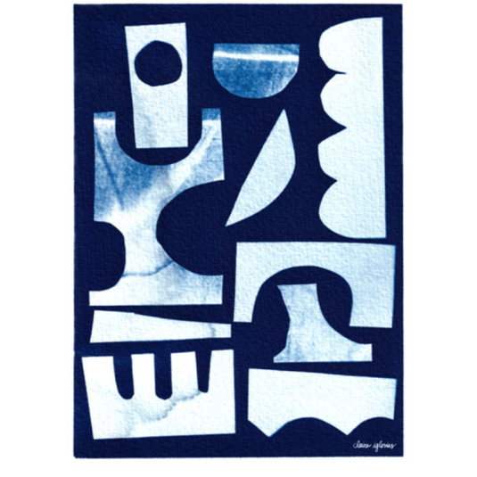 Affiche Claire Iglesias Cyanotype Collage 2