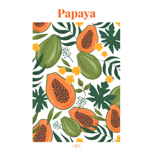 Affiche Ally Dit Hawaii Papaya