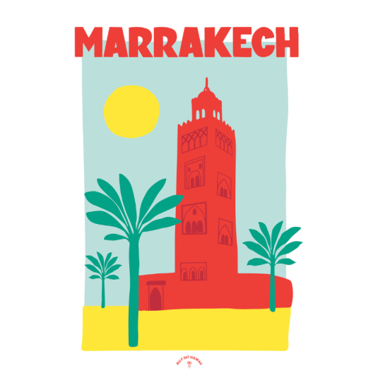 Affiche Ally Dit Hawaii Marrakech