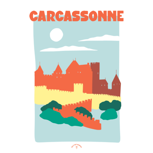 Affiche Ally Dit Hawaii Carcassonne