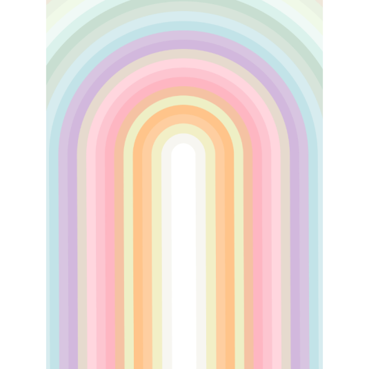 Affiche Dominique Vari Pastel Rainbow