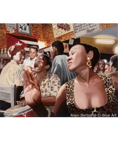 Affiche Alain BERTRAND Salsa in Cuba café