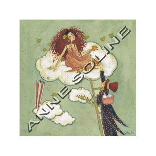 Carte Anne-Soline SINTES Nuage de thé 14x14cm