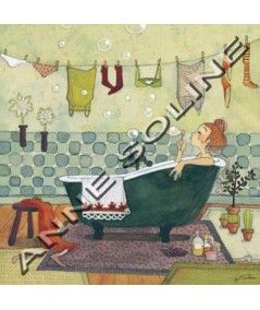 Carte Anne-Soline SINTES Bulle de bain 14x14cm