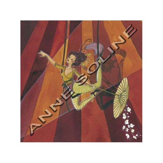 Carte Anne-Soline SINTES La trapéziste 14x14cm