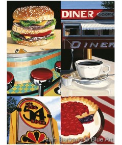 Affiche Alain BERTRAND Diner 6 - 30x40 cm